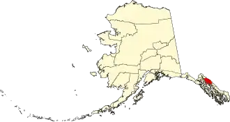 State map highlighting Juneau