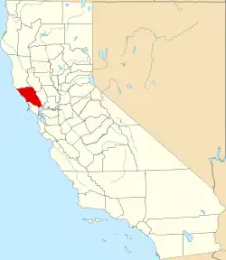 State map highlighting Sonoma County