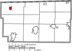 Location of Fayette in Fulton County