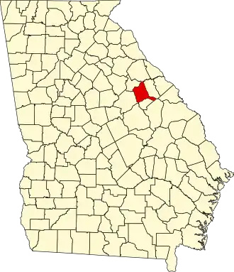 State map highlighting Warren County
