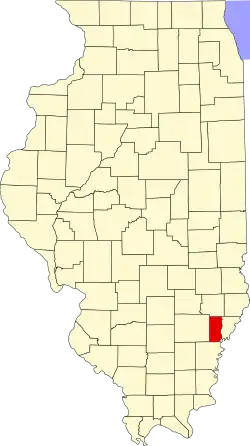 State map highlighting Edwards County