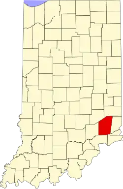 State map highlighting Ripley County