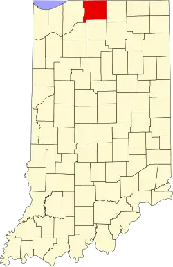 State map highlighting St. Joseph County