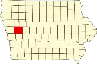 State map highlighting Crawford County