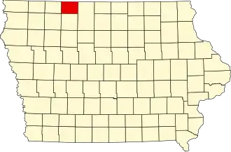 State map highlighting Emmet County
