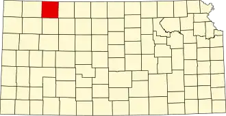 Map of Kansas highlighting Decatur County