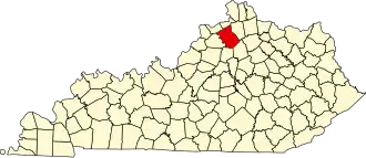 State map highlighting Owen County