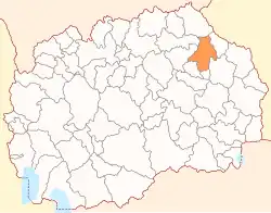 Location of Municipality of Kočani