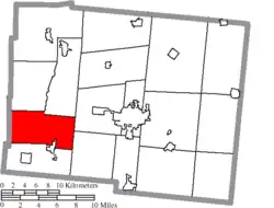Location of Pleasant Township in Logan County