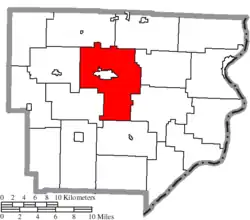 Location of Center Township in Monroe County