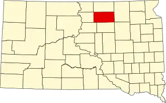 State map highlighting Edmunds County