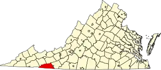State map highlighting Grayson County