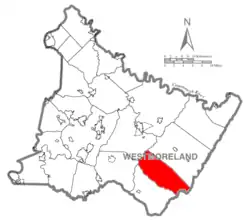 Map of Westmoreland County, Pennsylvania Highlighting Cook Township