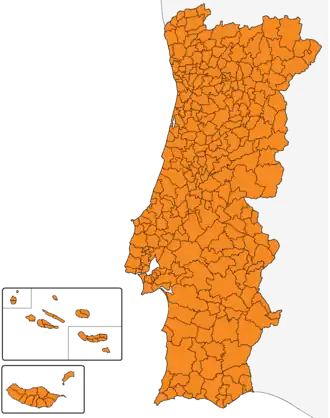 Strongest candidate by municipality: Marcelo - orange.