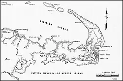 US Navy map Manus Naval Base in 1945