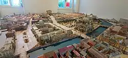 City model in the tourist information room next to Schlüterhof
