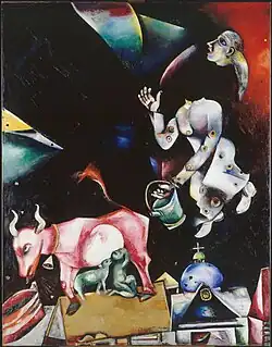 Marc Chagall, 1911, A la Russie, aux ânes et aux autres (To Russia, Asses and Others), oil on canvas, 157 x 122&nbsp;cm, Musée National d'Art Moderne, Centre Pompidou, Paris