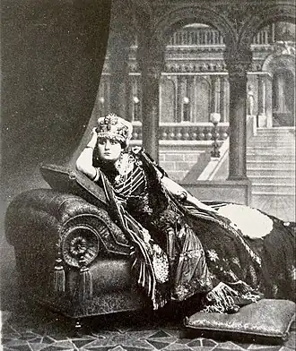 Maria Pospischil as Lilithe in Julius Zeyer's Sulamit in 1884