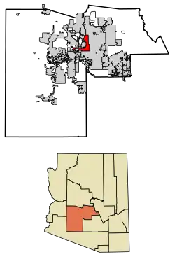 Location in Maricopa County, Arizona