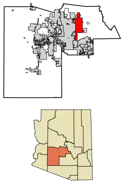 Location in Maricopa County, Arizona