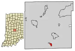 Location in Marion County, Indiana