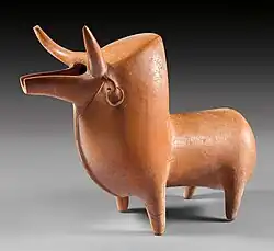 An Iron-Age animal statue from Marlik.