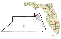 Location in Martin County and the state of Florida