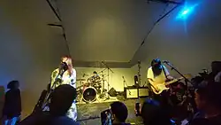 Mass of the Fermenting Dregs performing in Manila, Philippines, 2024 Left to right: Natsuko Miyamoto, Isao Yoshino, Naoya Ogura