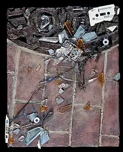 DWI (2002), mixed media relief, 20 x 16 x 2.5 in. (50.8 x 40.64 x 6.35&nbsp;cm), Islip Art Museum, E. Islip, NY