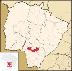 Location in Mato Grosso do Sul