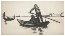 Maxime Dethomas: original in-text Illustration p.&nbsp;31, Henri de Régnier's Esquisses Vénitiennes (1906).