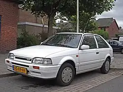 1987–1989 323 3-door hatchback (Europe), Note: this front end is standard for GT models, but also used for special editions or as facelift in several markets