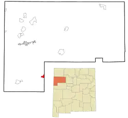 Location in McKinley County and the state of New&nbsp;Mexico