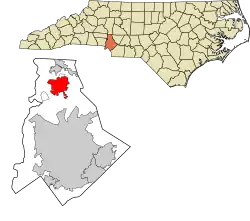 Location in Mecklenburg County and North Carolina