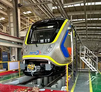 A trainset at Duhai depot