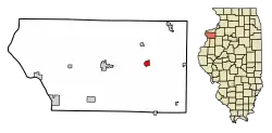 Location in Mercer County, Illinois