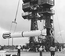 Erection of Redstone at Launch Complex 5