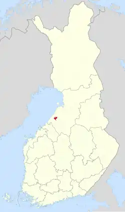 Location of Merijärvi in Finland