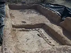 "Room D", a 1955 excavation by Arizona State University below the main mound.