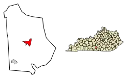 Location in Metcalfe County, Kentucky