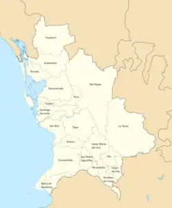 Man of Nayarit with municipalities labelled