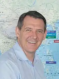 Michael Gunner with Adm. Harry Harris (cropped).jpg