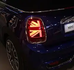 Union Jack rear lights lit-up[74]