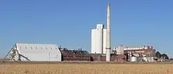 Western Sugar storage facility and closed sugar factory in Mitchell, February 2012