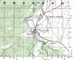1988 US Defense Mapping Agency map showing location of village