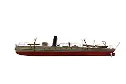 model of "Stiletto" (1885) at MIT, made by Pat Bianco in 1996, on loan from the Naval War College Museum