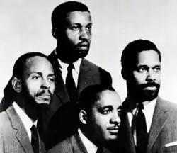 Modern Jazz Quartet in 1964 Left to right: Percy Heath, Connie Kay, Milt Jackson, John Lewis