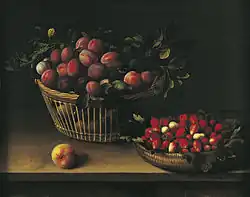 Plum Basket with Basket of Strawberries, 1632