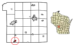 Location of Cashton in Monroe County, Wisconsin.