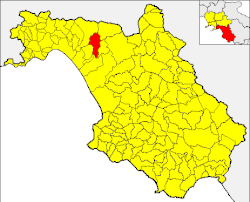 Montecorvino Rovella within the Province of Salerno and Campania
